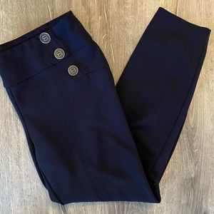 Soho Apparel Navy Sailor Pull On Pants